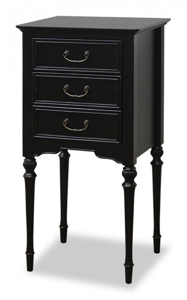 コンソール 引き出し付き ブラック ナイトテーブル サイドテーブル アンティーク風 ノワール ミニコンソール 電話台 黒 シャビー
