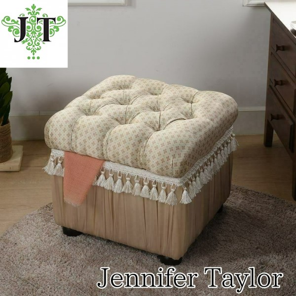 収納付きスツール 収納スツール オットマン 椅子 スツール ベージュ ホワイト Lumina ジェニファーテイラー 収納 アンティーク風