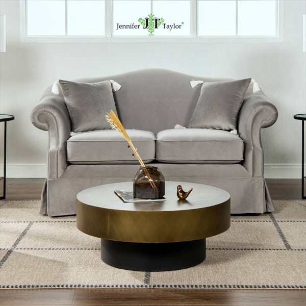 2人掛けソファ グレー 二人掛けソファ ジェニファーテイラー 二人掛け ソファ グレイ ファブリックソファ 布張り 輸入家具 アン