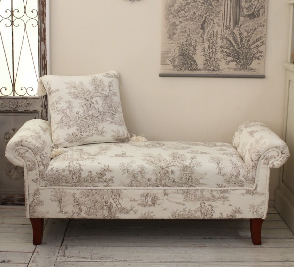 ベンチスツール 横長ベンチ ジェニファーテイラー トワルドジュイ アームベンチ ホワイト ジュイ柄（オフホワイト×ベージュ031）