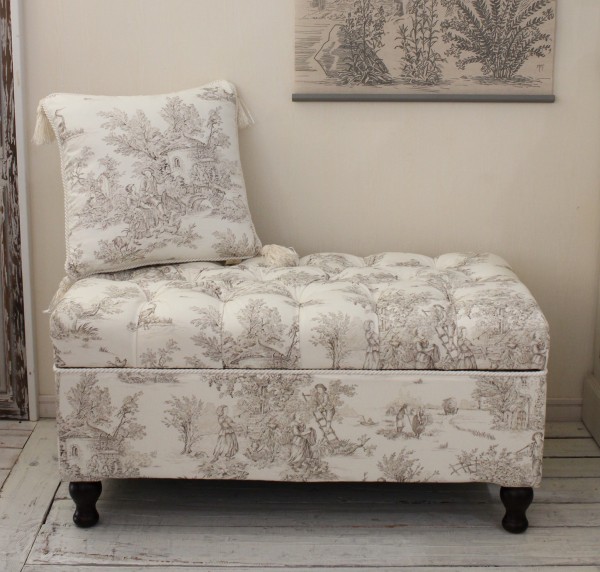 収納 ベンチスツール 収納ベンチ 収納スツール トワルドジュイ 家具 収納付き ベンチ フランス生地 ジェニファーテイラー 輸入家