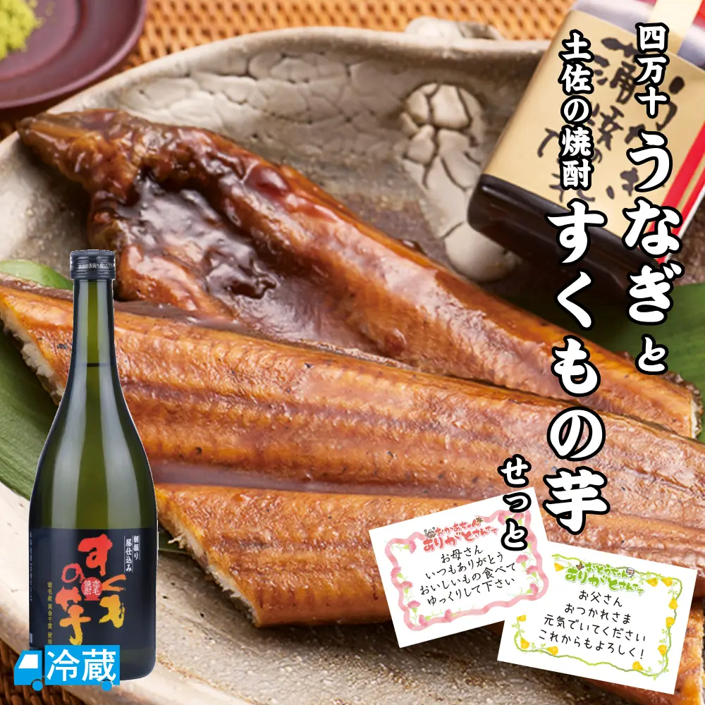 四万十うなぎと土佐の焼酎「すくもの芋」せっと