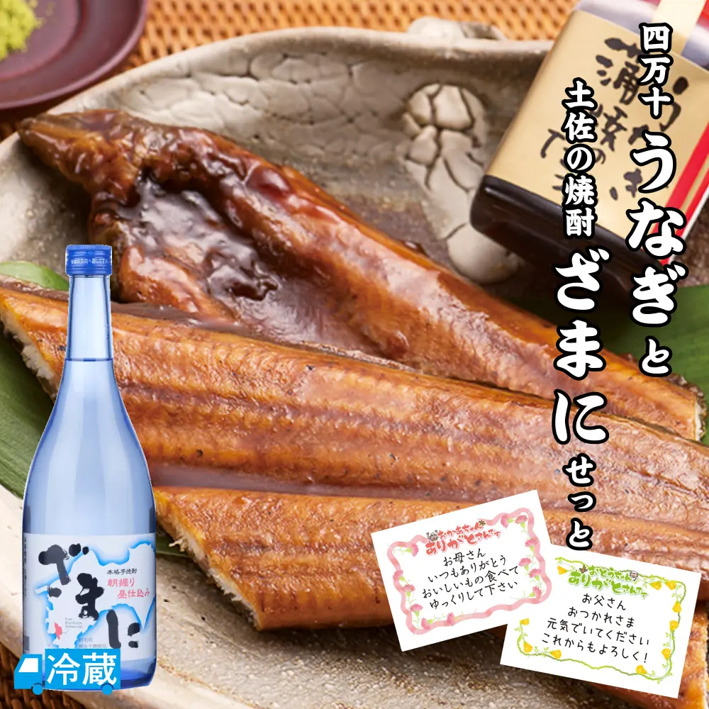 四万十うなぎと土佐の焼酎「ざまに」せっと