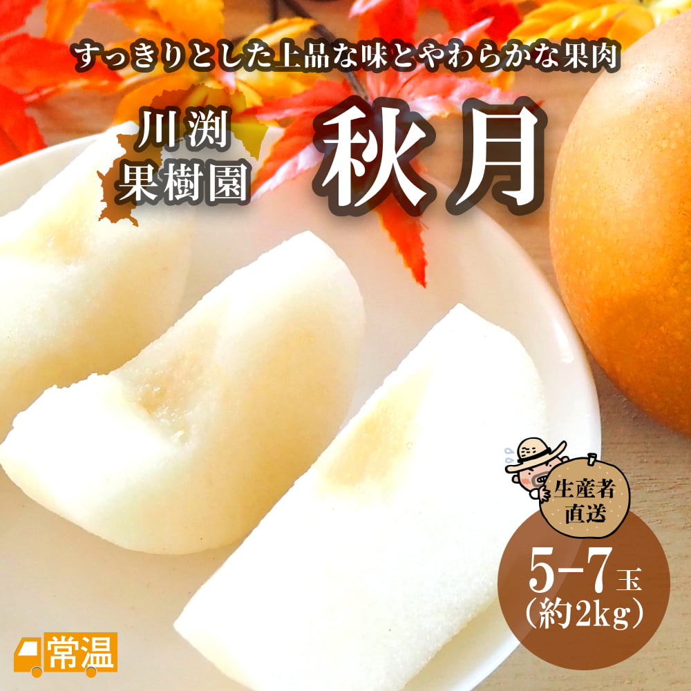 川渕果樹園　秋月(約2kg・5-7玉入）