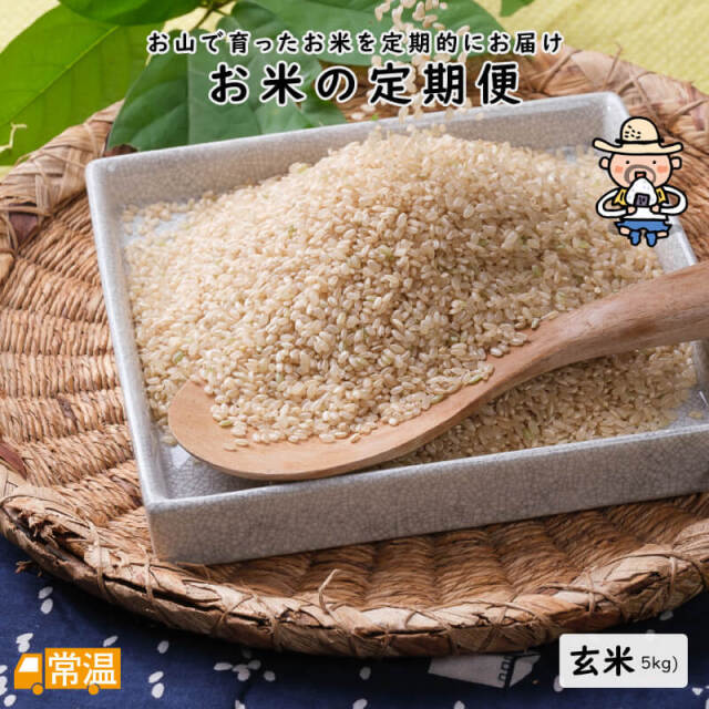 お米の定期便　契約栽培米5㎏　玄米