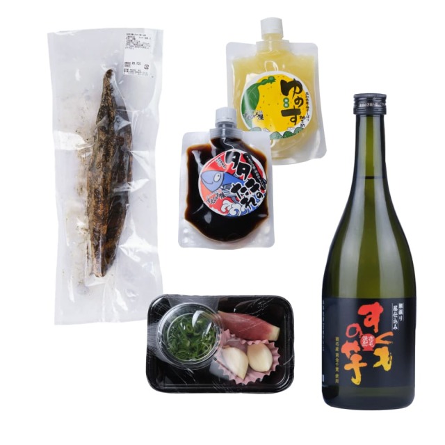 鰹のタタキと土佐の焼酎「すくもの芋」せっと ギフト用