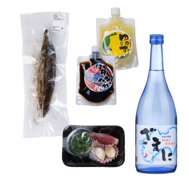 鰹のタタキと土佐の焼酎「ざまに」せっと ギフト用