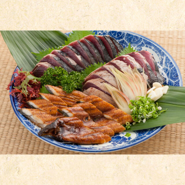 四万十うなぎと鰹タタキせっと 
