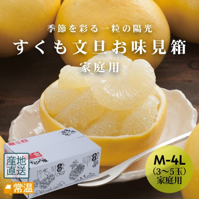 すくも文旦お味見箱 家庭用 Ｍ～4Ｌ 3～5玉