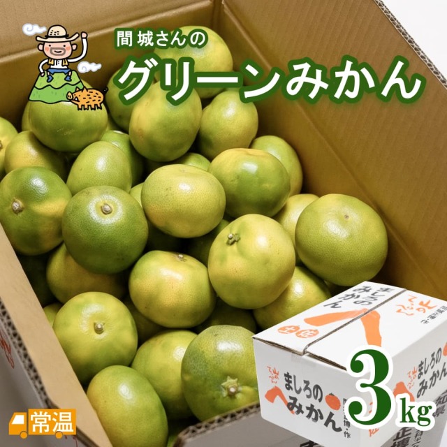 間城さんのグリーンみかん 3kg