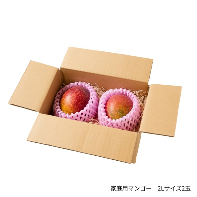 岡宗農園 家庭用マンゴー 2Lサイズ2玉 