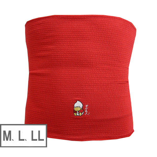 【男女兼用】【すがもん】紳士シャーリング赤腹巻（Ｍ/Ｌ/LL）（日本製）