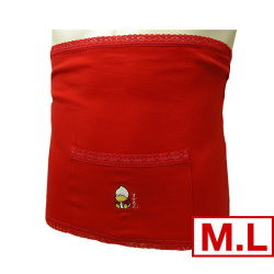 【すがもん】ポケット付き婦人赤腹巻き【レディース】（Ｍ/Ｌ）