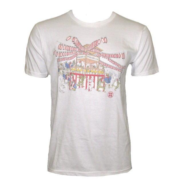 巣鴨道楽 巣鴨盆踊りｔシャツ 白