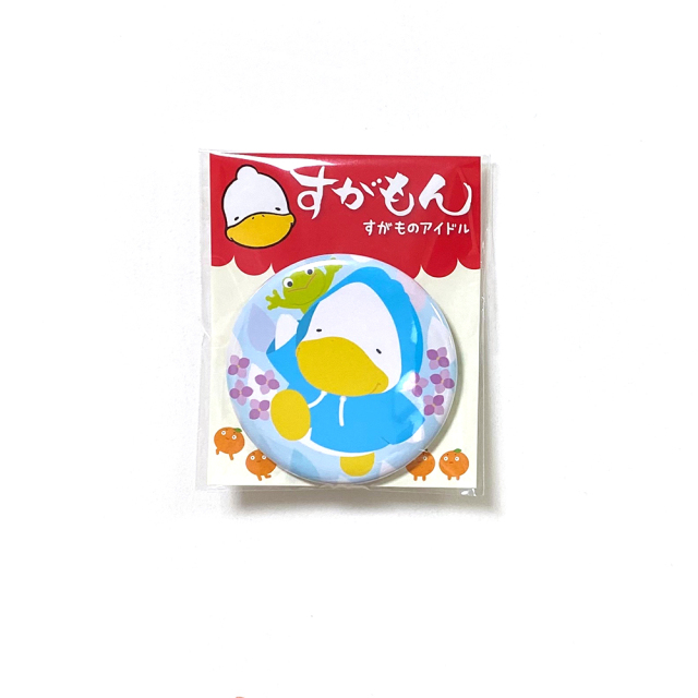 月間すがもん缶バッジ(5月)】すがもん缶バッジ あめふりすがもん