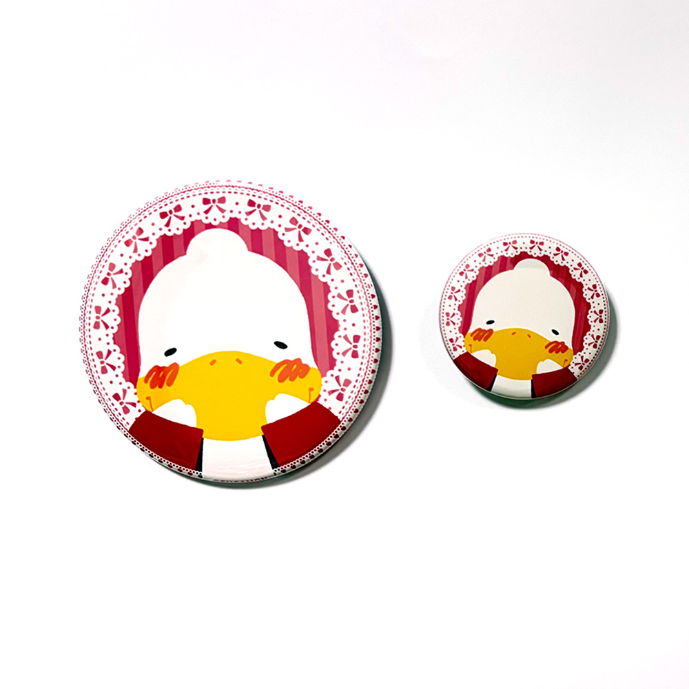 【月刊すがもん缶バッジ(2月)】すがもん缶バッジ　すきすき！