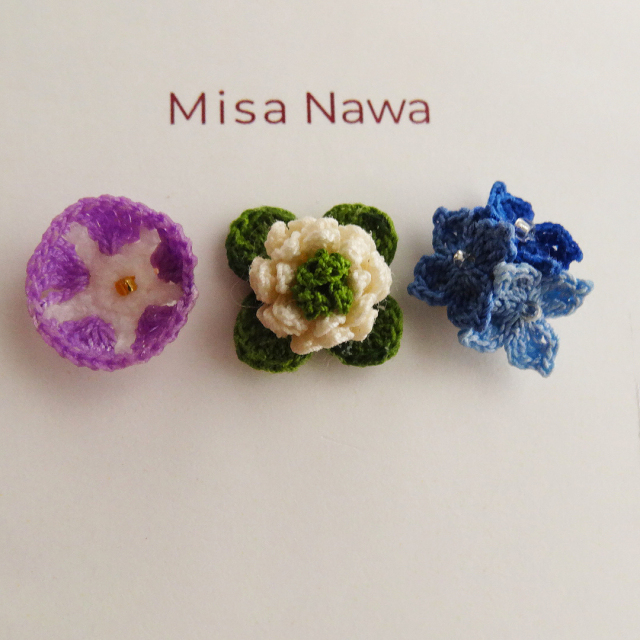 白詰草 朝顔 紫陽花