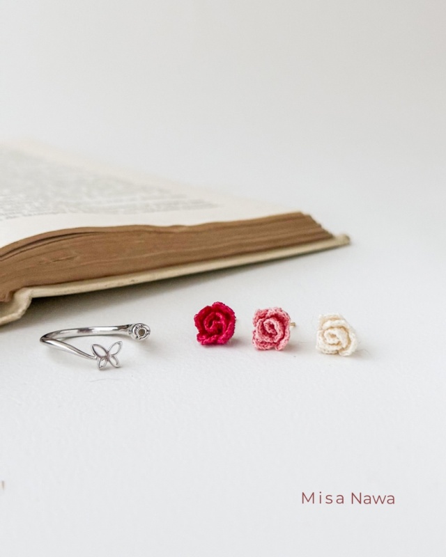 スタッブリング　バタフライ　薔薇赤