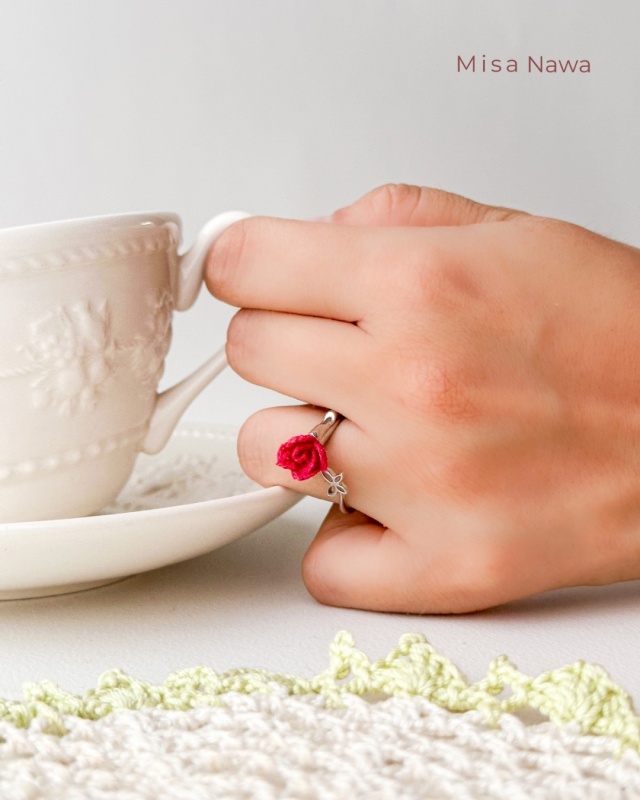 スタッブリング　バタフライ　薔薇赤