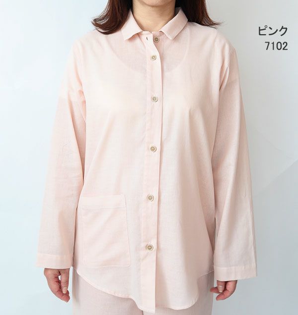 一重ガーゼパジャマ（女性）色02