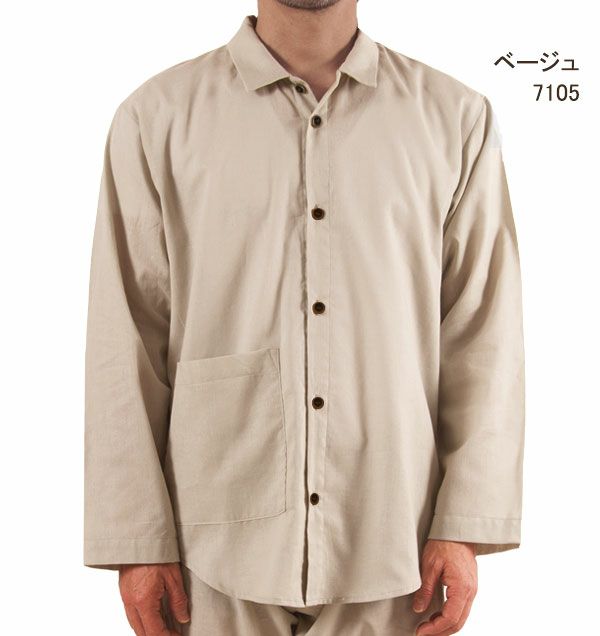 一重ガーゼパジャマ色05