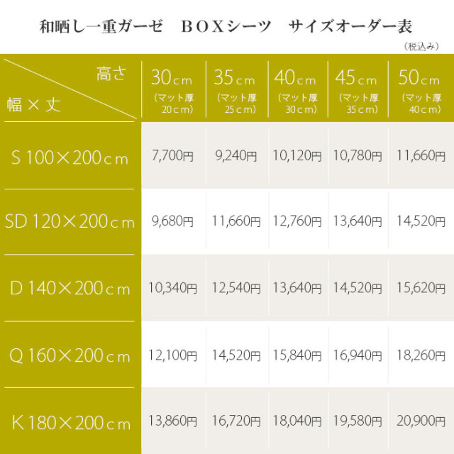 和晒一重ガーゼBOXシーツ04