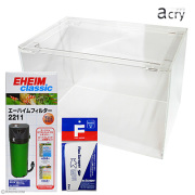 【国産アクリル水槽セット】acry(アクリ) 45cmアクリル水槽 エーハイム外部式フィルタークラシック2211 コケ取りスクレーパー付き