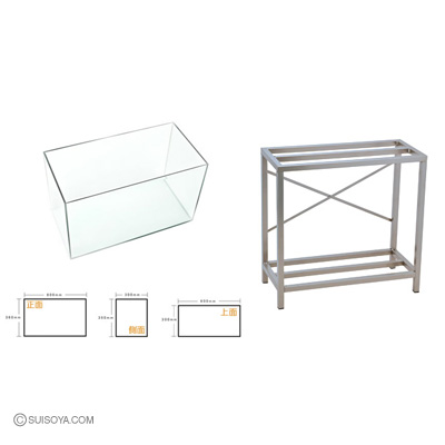 【送料無料】シンプル６０cm水槽＋キャビネット セット