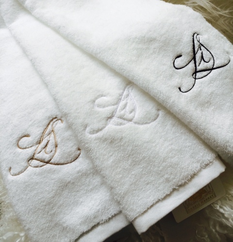 SiS刺繍いりTenerita超甘撚りオーガニックフェイスタオル