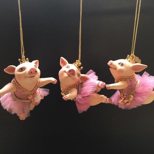 Pink Collection　バレーリーナピッグ(3個セット)