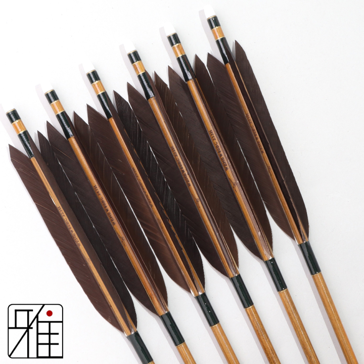 弓道 ミズノ カーボン矢 黒手羽 WENEW 80BC|6本組|矧糸:緑系|809404