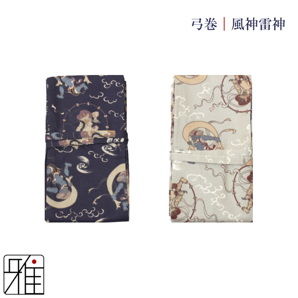 弓道 弓 プリント弓巻 和柄 風神雷神【メール便可】