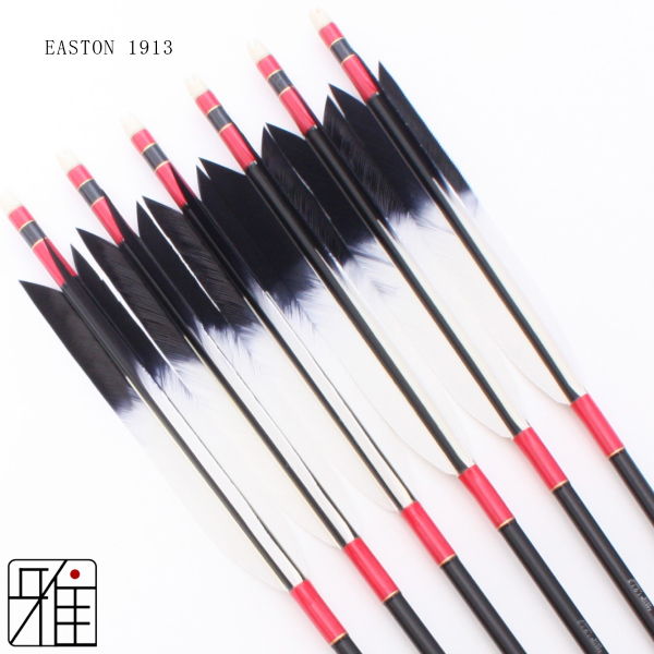 未使用 弓道 矢筒（黒） EASTON 2015 xx75黒・赤の弓矢6本