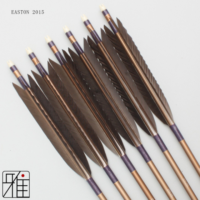 弓道 矢 ジュラ矢 黒羽根 手羽 2015｜6本組｜翠山弓具店 suizan kyugu