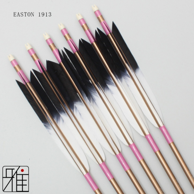 弓道 矢 ジュラ矢 ターキー先黒染羽 1913｜6本組｜翠山弓具店 suizan kyugu