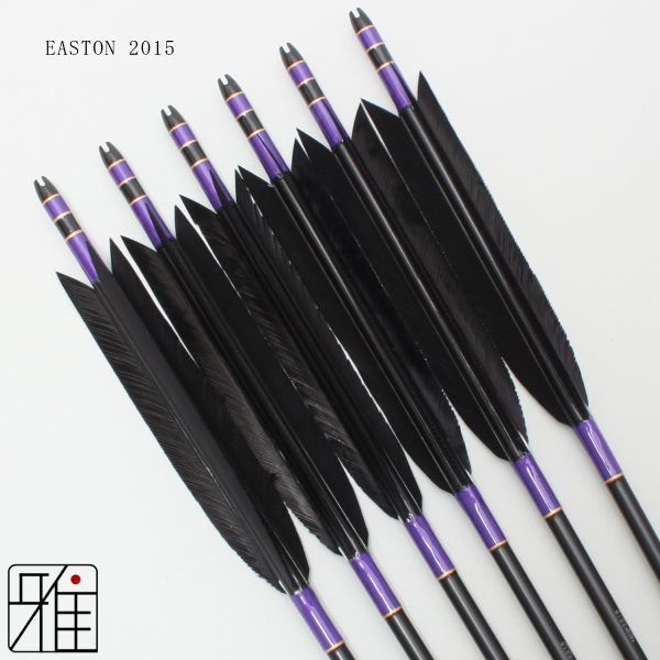 弓道 矢 ジュラ矢 ターキー単色染羽 2015｜6本組｜翠山弓具店