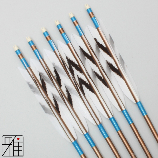 弓道 矢 ジュラ矢 ターキー手描染羽 1913｜6本組｜翠山弓具店 suizan kyugu