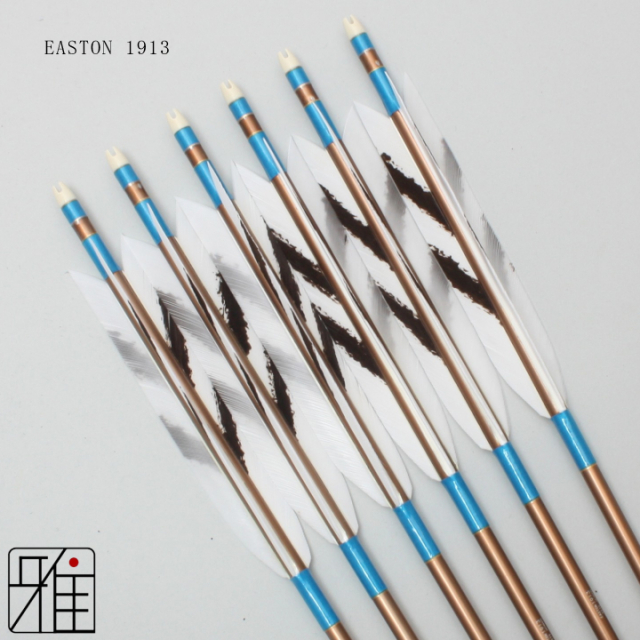 弓道 矢 ジュラ矢 ターキー手描染羽 1913｜6本組｜翠山弓具店 suizan kyugu