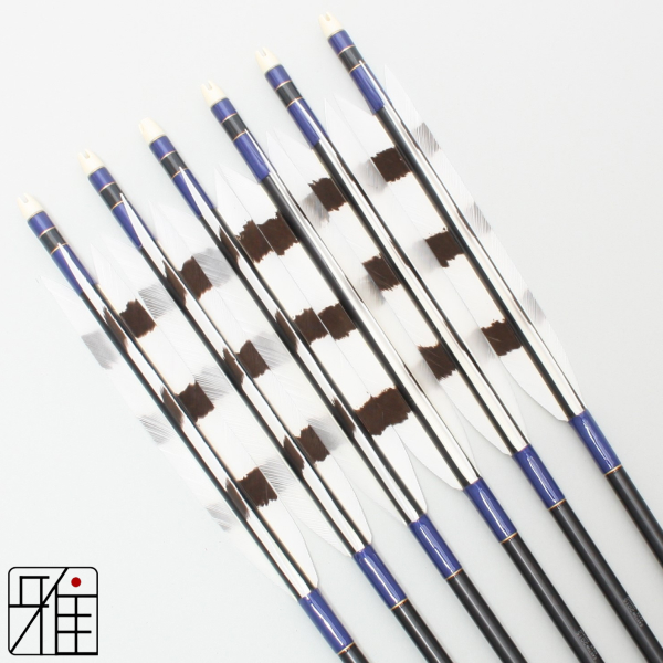 弓道 弓具 近的用 ジュラ矢 ターキー手描染羽 2015｜6本組 【YA20133】 