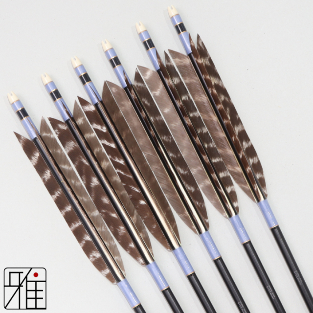 弓道 ジュラ矢 ターキートラ班 2015黒|6本組|矧糸:紫系|202049