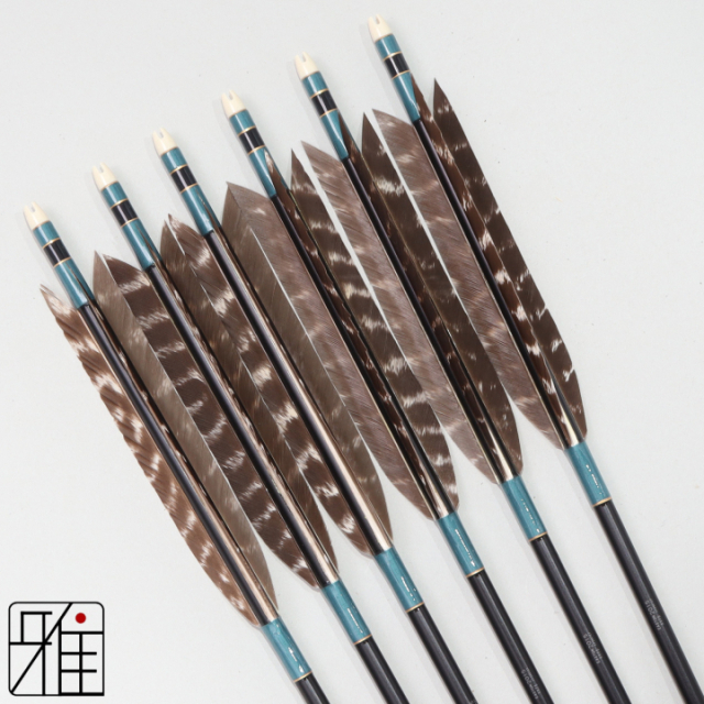 弓道 ジュラ矢 ターキートラ班 2015黒|6本組|矧糸:緑系|202060