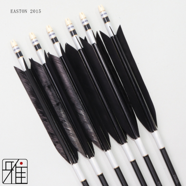 弓道 矢 ジュラ矢 ターキー単色染羽 2015｜6本組｜翠山弓具店 suizan kyugu