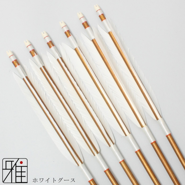 弓道 弓具 近的用 ジュラ矢 ホワイトグース 1913｜6本組 【19800】