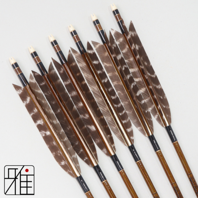 弓道 イーストン カーボン矢 ターキートラ班 8023|6本組|矧糸:黒系|808308