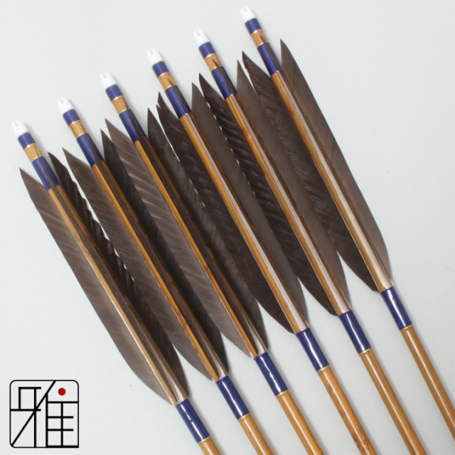 弓道 矢 ミズノ カーボン矢 黒手羽 WENEW 80BC｜6本組｜翠山弓具店 