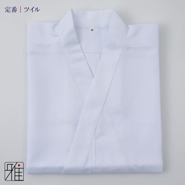 弓道 男性用 ポリツイル上衣 LL・3L｜ポリ100％【メール便不可】 翠山