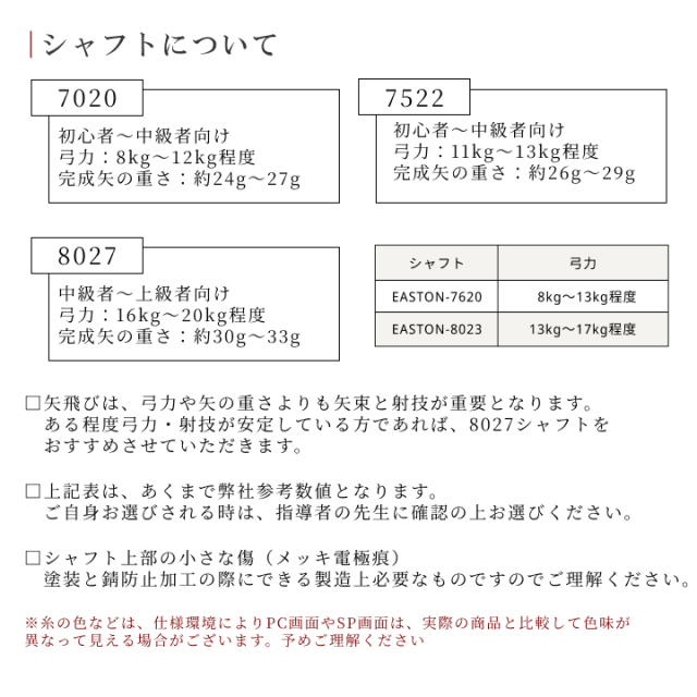 弓道 矢 エスワイカーボン矢 SY Carbon｜6本組 翠山弓具店suizan