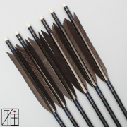 弓道 矢 ジュラ矢 黒羽根 手羽 2115｜6本組｜翠山弓具店 suizan kyugu