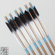 弓道 矢 ジュラ矢 黒羽根 手羽 1913｜6本組｜翠山弓具店 suizan