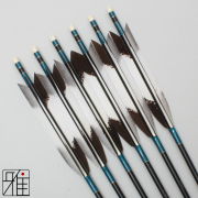 弓道 矢 ジュラ矢 ターキー手描染羽 1913｜6本組｜翠山弓具店 suizan kyugu